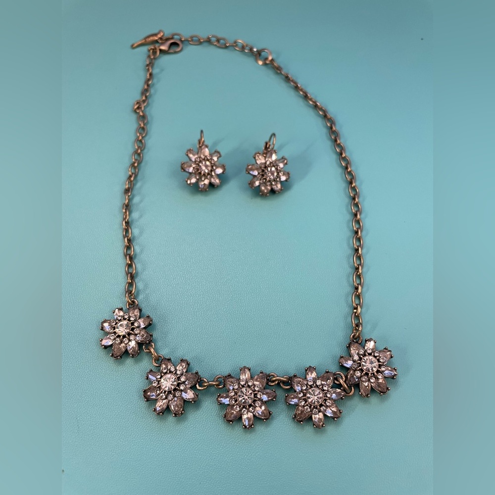 Chloe + Isabel Mirabelle crystal drop earrings mirabelle petite collar necklace